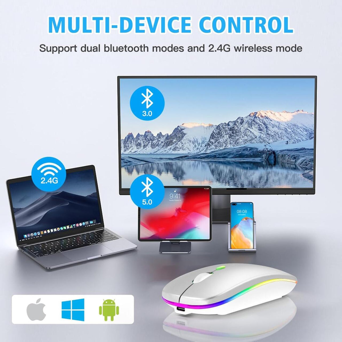 Ratón Inalámbrico – Precisión, Comodidad y Estilo sin Cables